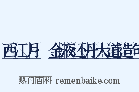西江月·金液还丹大道造句是什么意思的图片